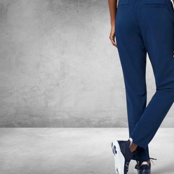 Jaanuu Women's Navy Skinny Pull-On Scrubs Pockets Bottoms Pants Nurses Medical🆕 - Picture 4 of 9